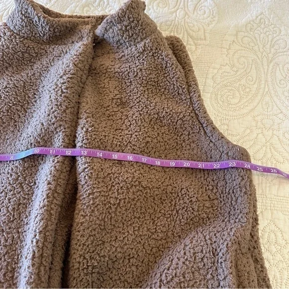 FUZZY TEDDY style oversized open front vest super soft super cozy women's XXL - Picture 6 of 6
